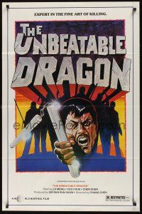 8k640 UNBEATABLE DRAGON  1sh '78 Chang Cheh, cool martial arts artwork!