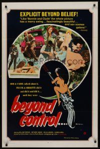 8k662 WHAT A WAY TO DIE  1sh '70 Bonne & Clyde with sex, Beyond Control!