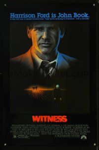 8k676 WITNESS  1sh '85 big city cop Harrison Ford in Amish country, directed by Peter Weir!