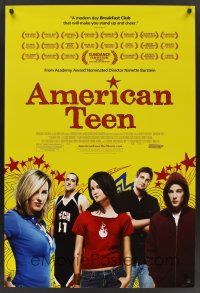 8m034 AMERICAN TEEN DS 1sh '08 Nanette Burstein, Hannah Bailey, Colin Clemens, high school!