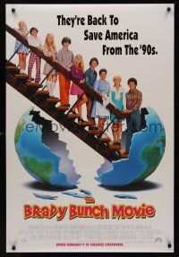 8m101 BRADY BUNCH MOVIE advance DS 1sh '95 Betty Thomas directed, Shelley Long & Gary Cole!