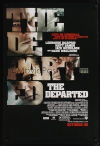8m184 DEPARTED advance DS 1sh '06 Leonardo DiCaprio, Matt Damon, Martin Scorsese!