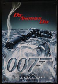 8m193 DIE ANOTHER DAY ice style teaser DS 1sh '02 Pierce Brosnan as James Bond, cool image of gun melting ice