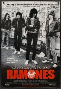 8m213 END OF THE CENTURY: THE STORY OF THE RAMONES 1sh '03 great image of THE legendary band!