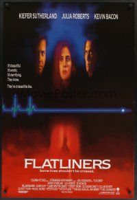 8m234 FLATLINERS English 1sh '90 Kiefer Sutherland, Julia Roberts, Kevin Bacon!