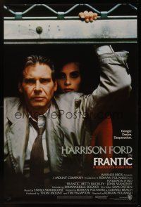 8m249 FRANTIC advance 1sh '88 directed by Roman Polanski, Harrison Ford & Emmanuelle Seigner!