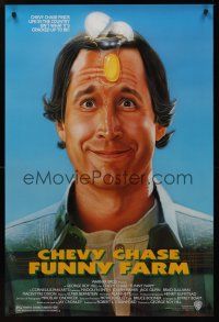 8m256 FUNNY FARM 1sh '88 smiling Chevy Chase w/egg on his face by Steven Chorney!