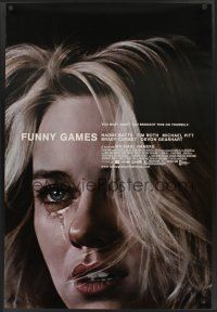 8m257 FUNNY GAMES DS 1sh '07 Michael Haneke directed, creepy image of crying Naomi Watts!