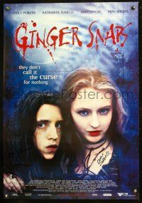 8m266 GINGER SNAPS signed Canadian 1sh '00 by Emily Perkins & Katharine Isabelle!
