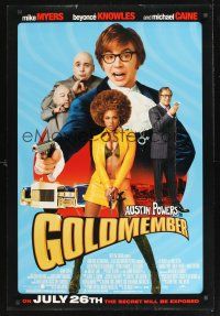 8m274 GOLDMEMBER advance DS 1sh '02 Mike Meyers as Austin Powers, Michael Caine, Beyonce Knowles!