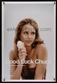 8m279 GOOD LUCK CHUCK teaser DS 1sh '07 sexy image of Jessica Alba with ice cream cone!