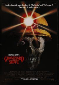 8m284 GRAVEYARD SHIFT DS 1sh '90 Stephen King, creepy image of dead miner!