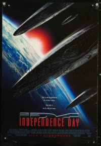 8m327 INDEPENDENCE DAY DS advance style B 1sh '96 great sci-fi image of many alien ships!