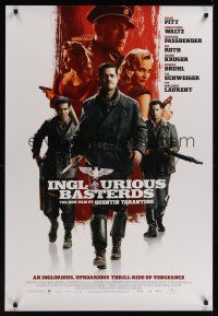 8m334 INGLOURIOUS BASTERDS int'l DS 1sh '09 Quentin Tarantino, Nazi-killer Brad Pitt!