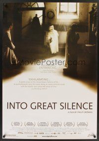 8m345 INTO GREAT SILENCE arthouse 1sh '06 Grande Chartreuse monk documetnary!