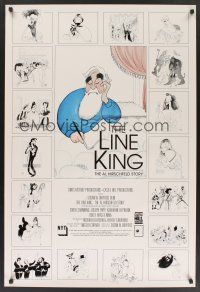 8m404 LINE KING arthouse 1sh '96 The Al Hirschfeld Story, art of The Marx Bros., Streisand, & more!