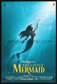 8m409 LITTLE MERMAID advance DS 1sh R97 great image of Ariel, Disney underwater cartoon!