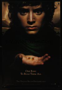 8m418 LORD OF THE RINGS: THE FELLOWSHIP OF THE RING teaser 1sh '01 J.R.R. Tolkien, Elijah Wood!