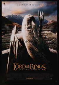 8m421 LORD OF THE RINGS: THE TWO TOWERS advance 1sh '02 J.R.R. Tolkien, Christopher Lee!
