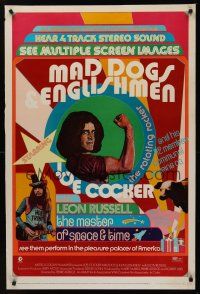 8m428 MAD DOGS & ENGLISHMEN 1sh '71 Joe Cocker, rock 'n' roll, cool poster design!