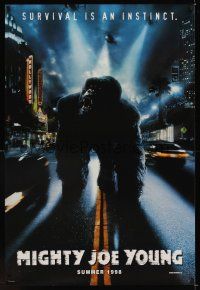 8m455 MIGHTY JOE YOUNG teaser DS 1sh '98 cool image of giant ape in Hollywood!