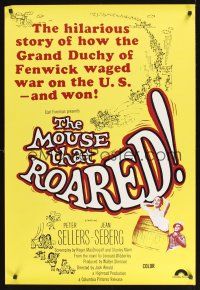 8m467 MOUSE THAT ROARED 1sh R70s Sellers & Seberg take over the country w/an invasion of laughs!