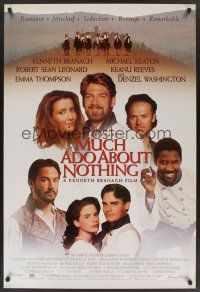 8m468 MUCH ADO ABOUT NOTHING int'l 1sh '93 Kenneth Branagh, Michael Keaton, Keanu Reeves, Denzel!
