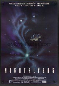 8m494 NIGHTFLYERS 1sh '87 Robert Collector directed, cool sci-fi horror artwork!