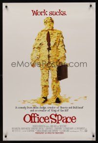 8m500 OFFICE SPACE style A advance DS 1sh '99 Mike Judge, Stephen Root covered in post-its!