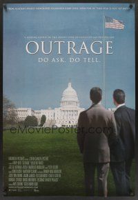 8m509 OUTRAGE arthouse DS 1sh '09 Kirby Dick political documentary, do ask, do tell!