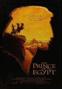 8m535 PRINCE OF EGYPT 1sh '98 Dreamworks cartoon, image of Moses on chariot overlooking city!