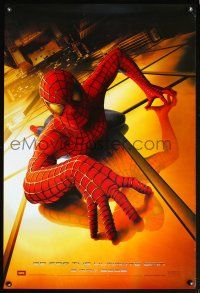 8m621 SPIDER-MAN DS reproduction poster '02 Tobey Maguire crawling up wall, Marvel Comics!