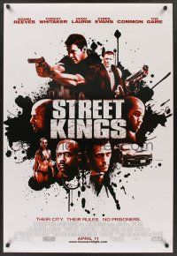 8m637 STREET KINGS advance DS 1sh '08 Keanu Reeves, Forest Whitaker, Hugh Laurie!