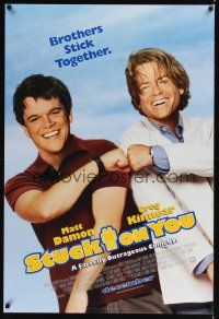 8m640 STUCK ON YOU style A advance DS 1sh '03 Matt Damon & Greg Kinnear as conjoined twins!