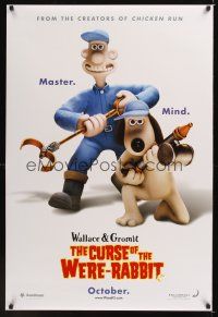 8m739 WALLACE & GROMIT: THE CURSE OF THE WERE-RABBIT teaser DS 1sh '05 wacky English claymation!