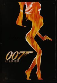 8m773 WORLD IS NOT ENOUGH teaser 1sh '99 Pierce Brosnan as James Bond, sexy image!