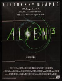 8p274 ALIEN 3 French 1p '92 Sigourney Weaver, 3 times the danger, 3 times the terror!