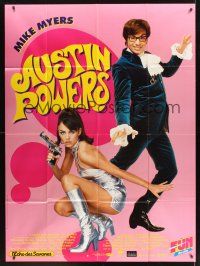 8p279 AUSTIN POWERS: INT'L MAN OF MYSTERY French 1p '97 Mike Myers, sexy Elizabeth Hurley!
