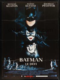 8p283 BATMAN RETURNS French 1p '92 Michael Keaton, Danny DeVito, Michelle Pfeiffer, Tim Burton!