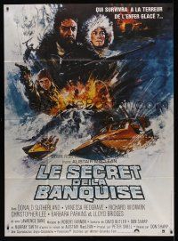 8p284 BEAR ISLAND French 1p '81 art of Donald Sutherland & Vanessa Redgrave, Alistair MacLean!