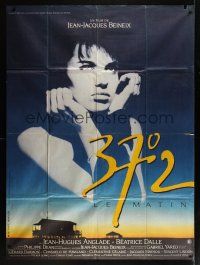 8p287 BETTY BLUE French 1p '86 Jean-Jacques Beineix, close up of pensive Beatrice Dalle in sky!