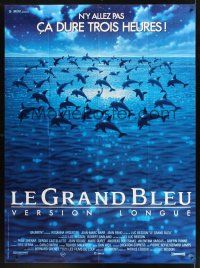 8p289 BIG BLUE long version French 1p '88 Luc Besson's Le Grand Bleu, cool image of dolphins!