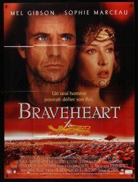 8p291 BRAVEHEART French 1p '95 cool image of Mel Gibson as William Wallace!