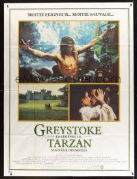 8p331 GREYSTOKE French 1p '83 great images of Christopher Lambert as Tarzan, Lord of the Apes!
