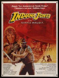 8p339 INDIANA JONES & THE TEMPLE OF DOOM REPRO French 1p '84 full-length art of Ford by Bruce Wolfe!