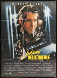 8p345 JOHNNY HANDSOME French 1p '89 directed by Walter Hill, Mickey Rourke, Ellen Barkin!