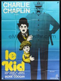 8p347 KID French 1p R70s Charlie Chaplin, Jackie Coogan, great Kouper artwork!