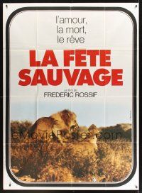 8p353 LA FETE SAUVAGE French 1p '76 Frederic Rossif's documentary about animals, Vaissier art!