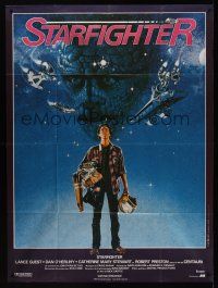 8p357 LAST STARFIGHTER French 1p '85 Lance Guest, different art by M. Jouin!