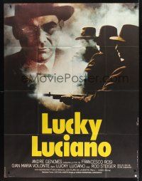 8p376 LUCKY LUCIANO French 1p '74 Gian Maria Volonte, Rod Steiger, gangsters!